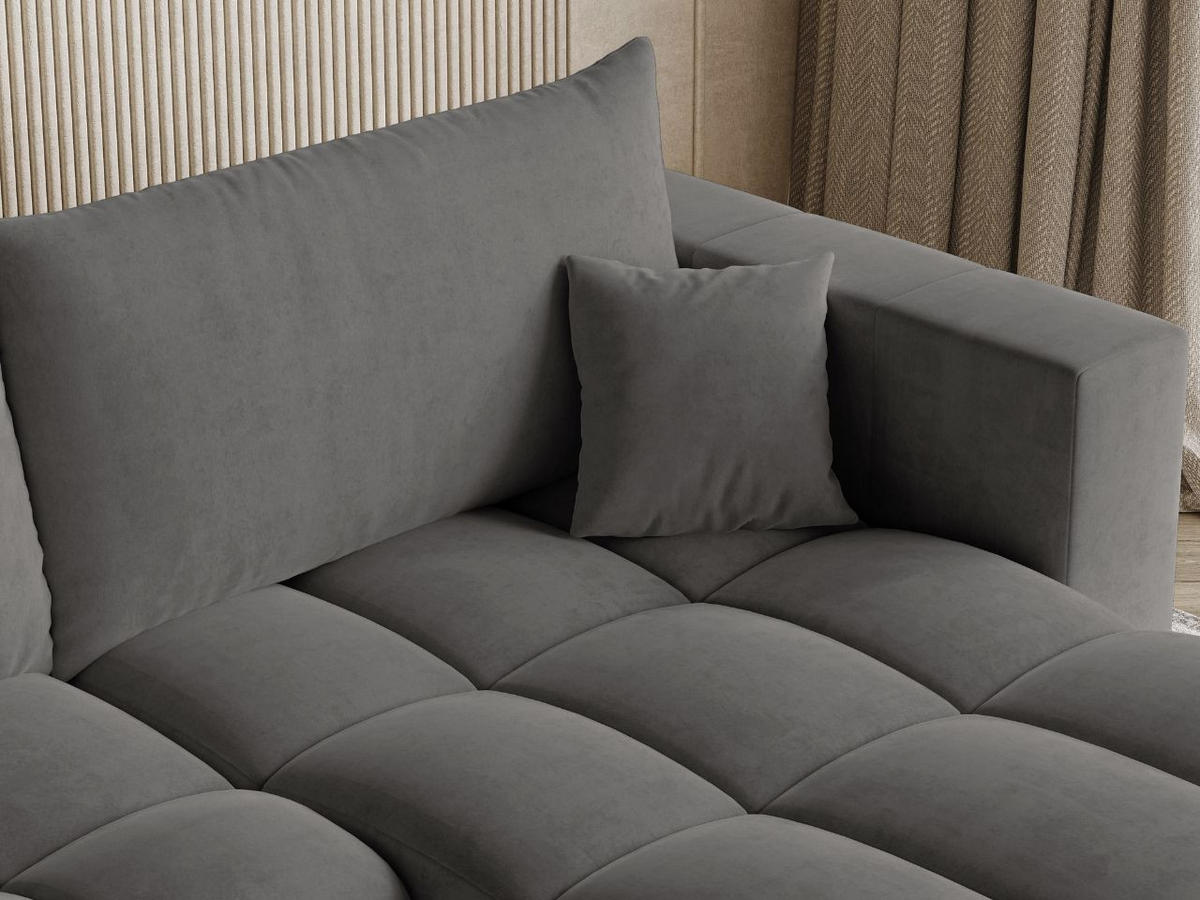 ECKSOFA Neva Dunkelgrau - Dunkelgrau, Holz/Textil (280/170cm) - Graingold