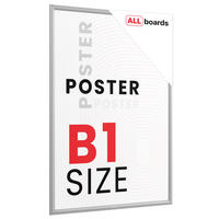 PLAKATRAHMEN, Klapprahmen B1-Format, Silber - Silberfarben, Metall (70.7/100/2.5cm) - ALLboards
