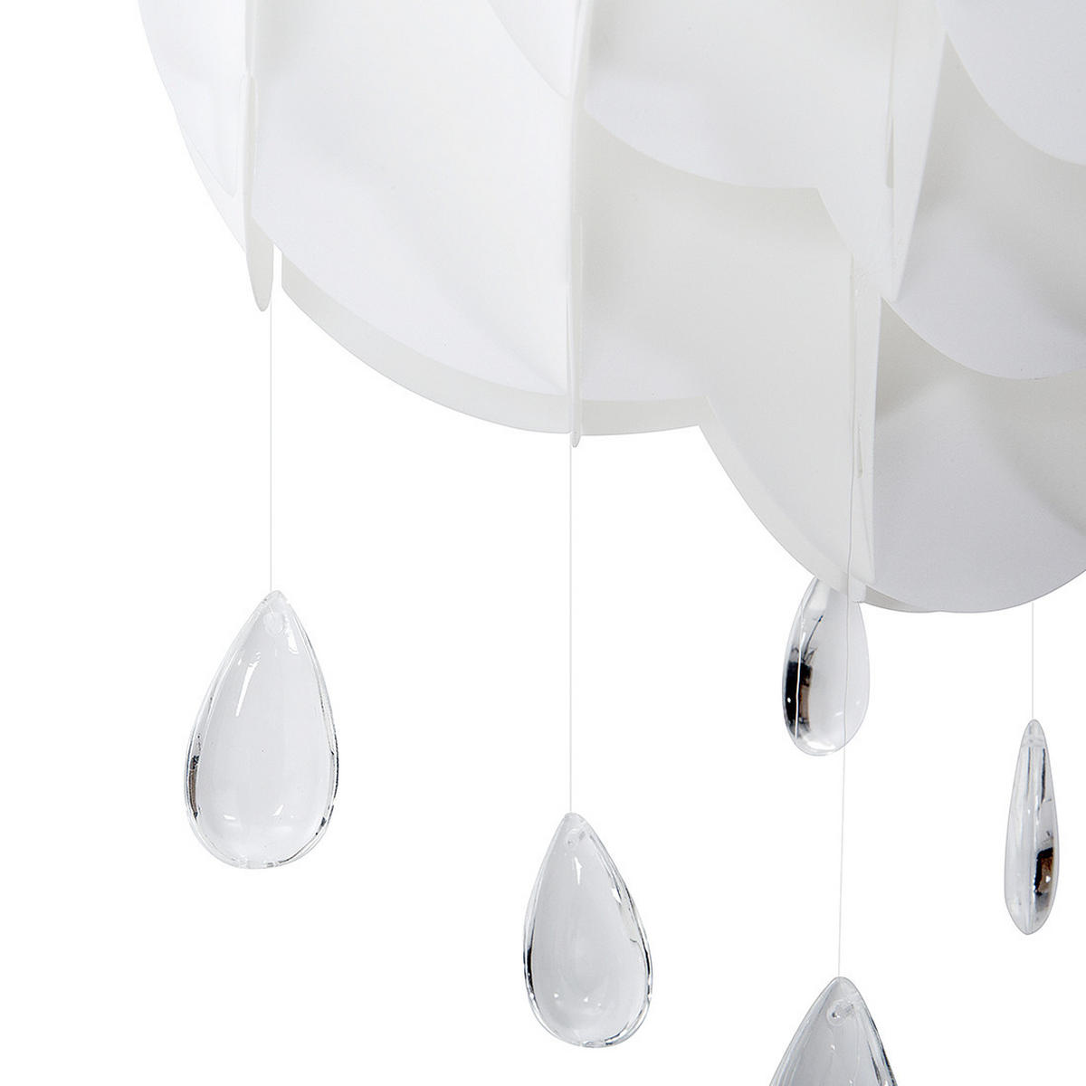 HÄNGELEUCHTE Weiß Ailenne - Weiß, Kunststoff (35/35/182cm) - Beliani