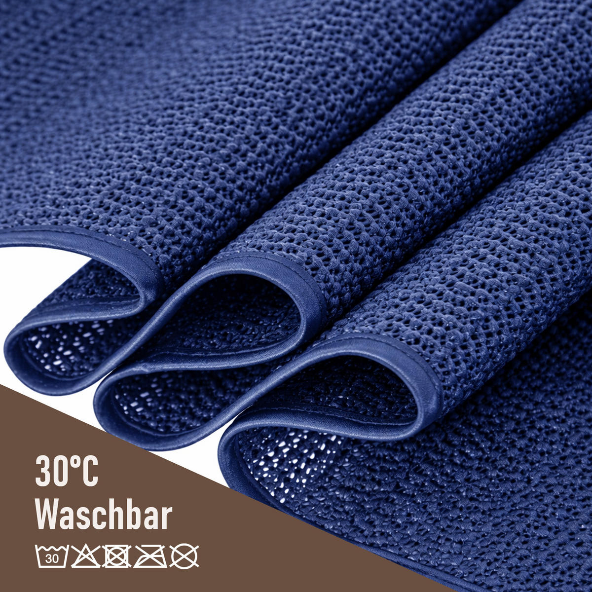 TISCHDECKE Garten Weichschaum 130x160cm - Navy - Dunkelblau, Kunststoff (160/130cm) - Bestlivings