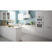 KÜCHENZEILE Pescara 10-teilig Weiß Matt / Verkehrsweiß Matt 233 / 335 / 207 cm (10-teilig) - Weiß, Holzwerkstoff/Metall (233/207/335cm) - Feldmann-Wohnen