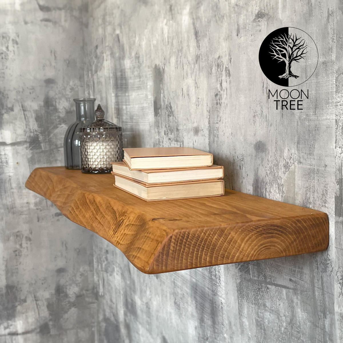 WANDREGAL rustikales 22/3,8/100 cm Nussbaum - Rotbraun, Holz (100/3.8/22cm)