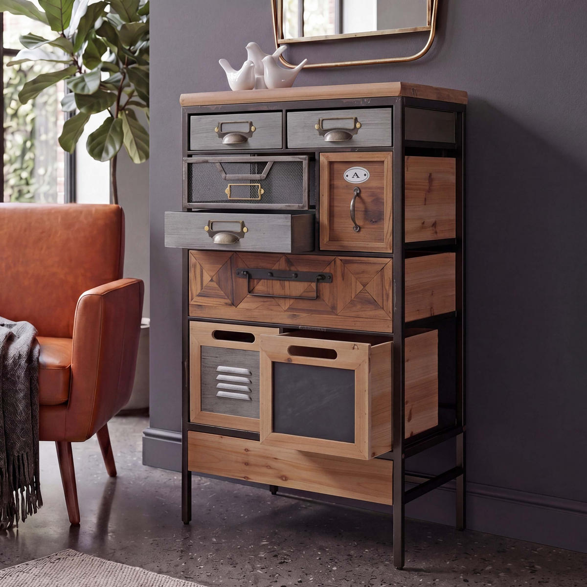 APOTHEKERKOMMODE Multicolor - Multicolor, Holz (45/85/35cm) - MCW