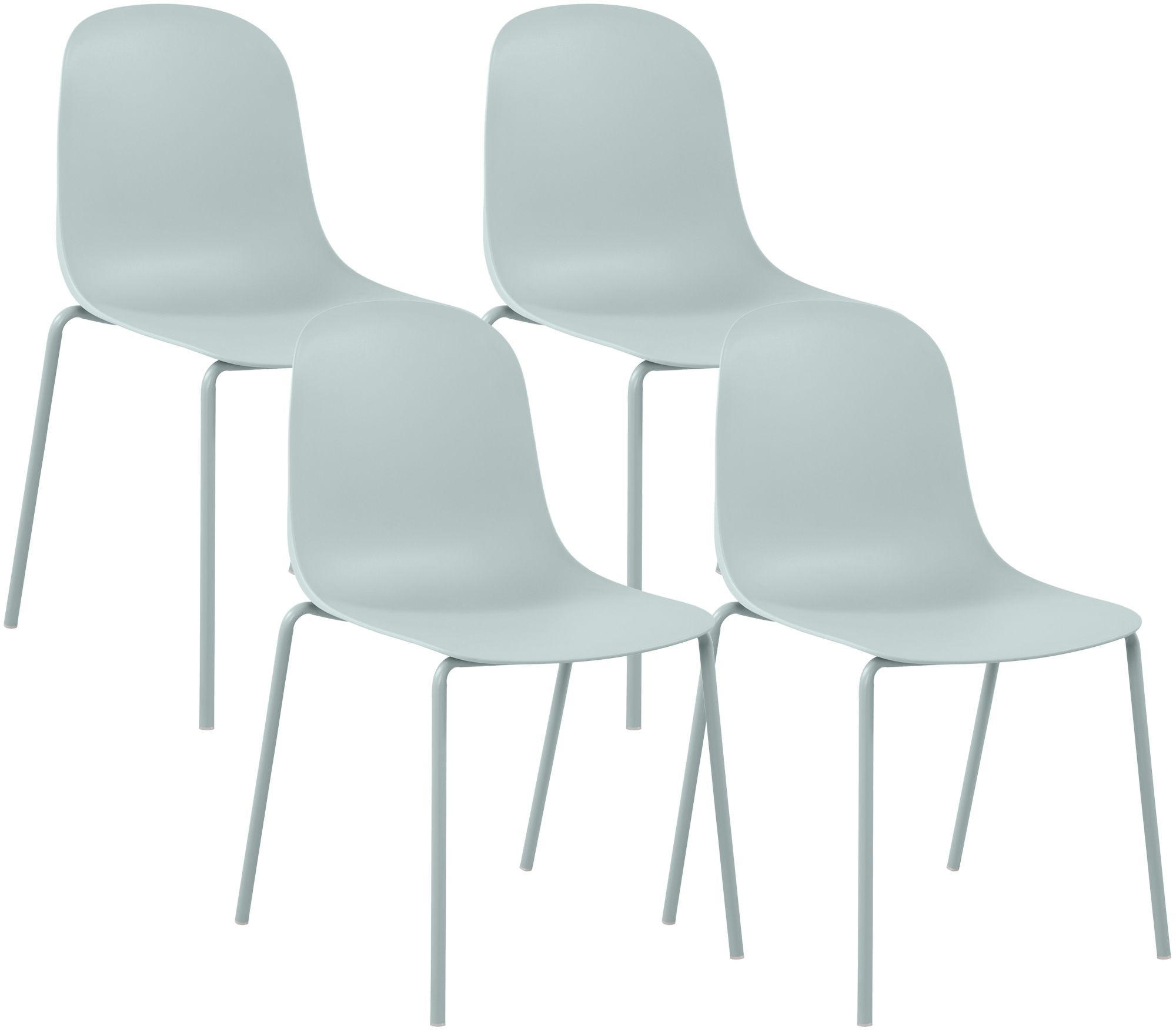 STAPELSTUHL 4 Kunststoff Türkis - Türkis, Kunststoff/Metall (51/85/55cm) - CLP