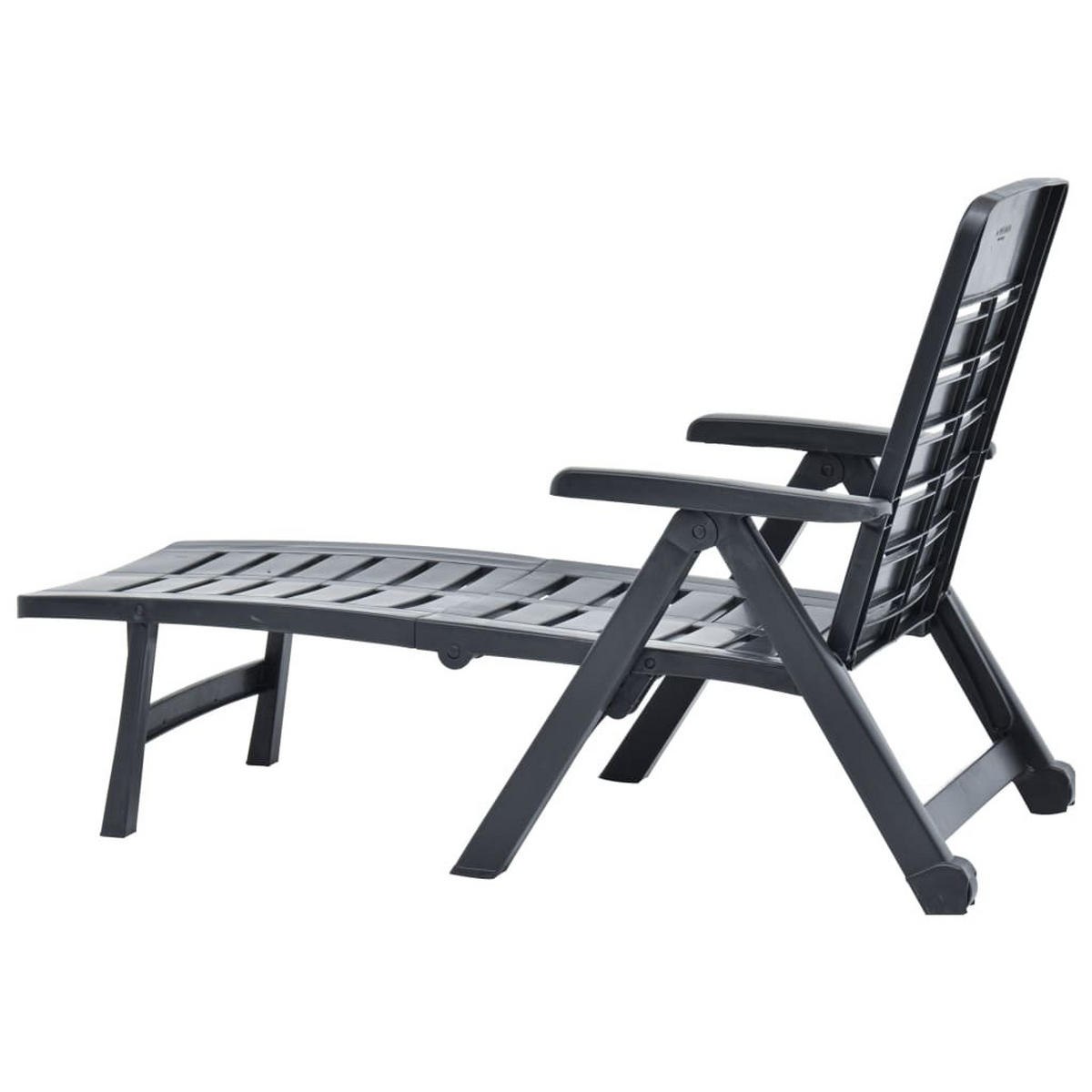 KLAPPLIEGE Kunststoff Anthrazit - Anthrazit, Kunststoff (72/96/189cm) - vidaXL