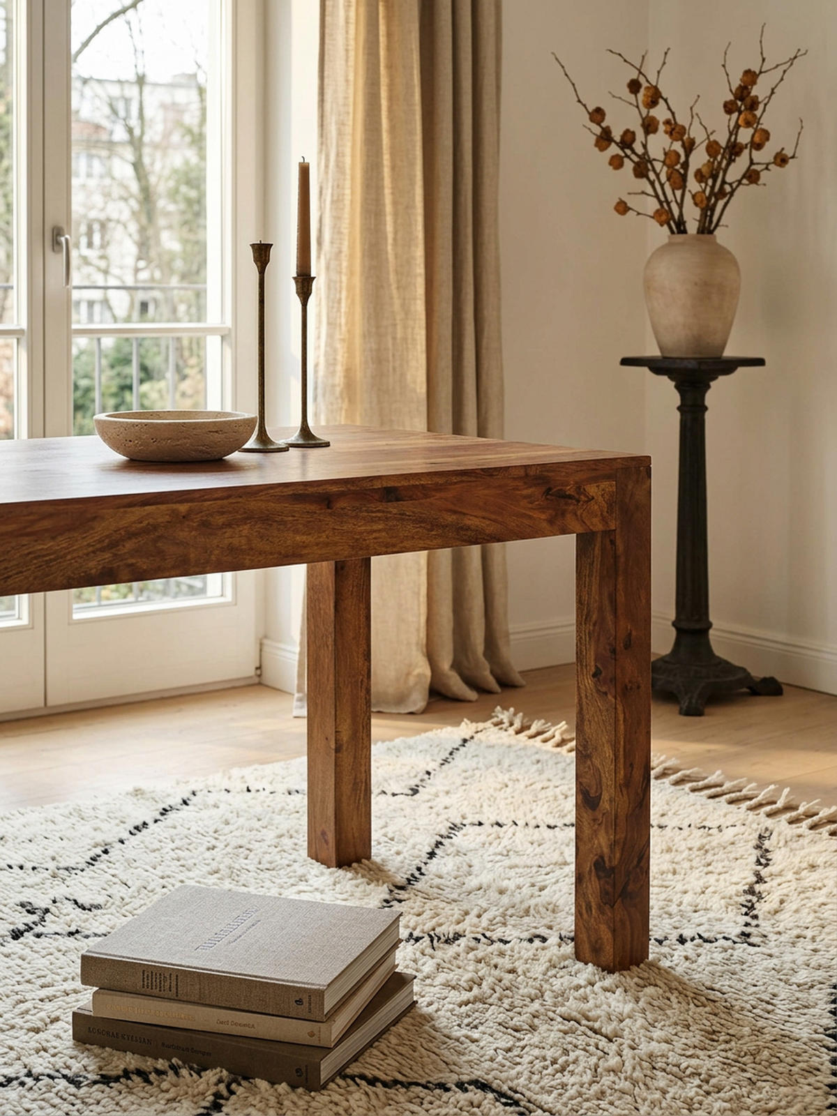 ESSTISCH Massivholz Akazie Rechteckig Handgefertigt NAKO, Braun 180x90x76 cm - Dunkelbraun/Braun, Holz (90/180/76cm) - KADIMA DESIGN