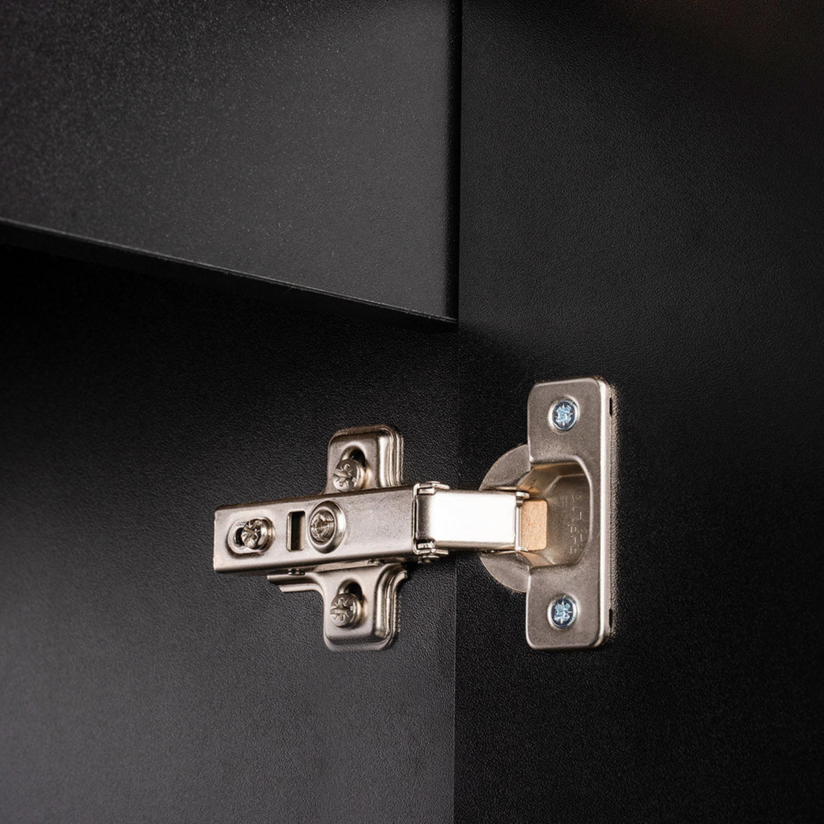 BADMÖBEL-SET 3-TLG. Newport-56 - Schwarz, Holzwerkstoff (120/200/40cm) - Lomado