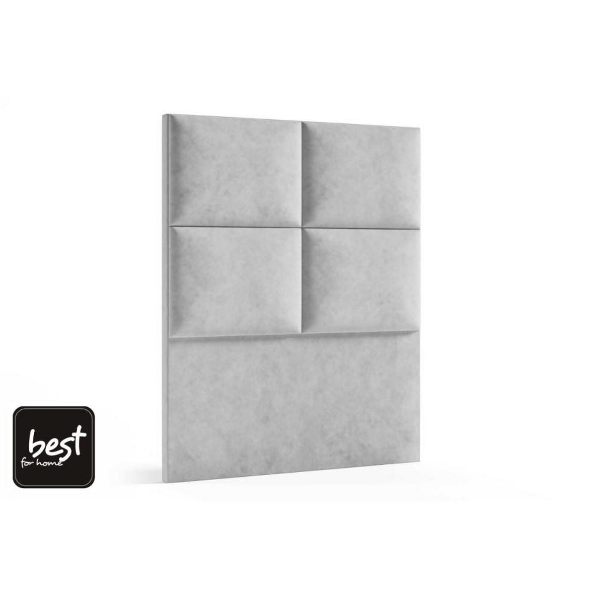 BOXBETT mit Bettkasten Trinity K-2 SINGLE Bonellfederkern inkl. Topper - Silberfarben, Holz/Holzwerkstoff (90/200cm) - Best For Home