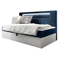 BOXBETT Gold Junior 2 - Blau/Weiß, Holz (100/200cm) - MIRJAN24