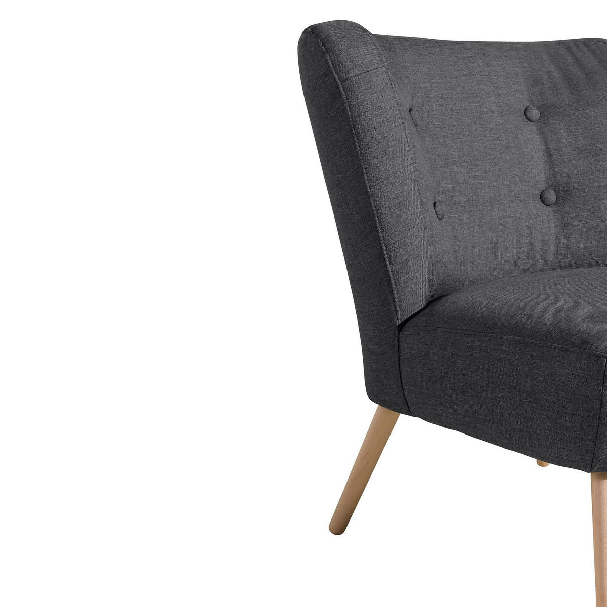 SESSEL Kassi Bezug Flachgewebe Buche natur / graphit - Grau, Kunststoff (69/80/68cm) - 58aufmkessel