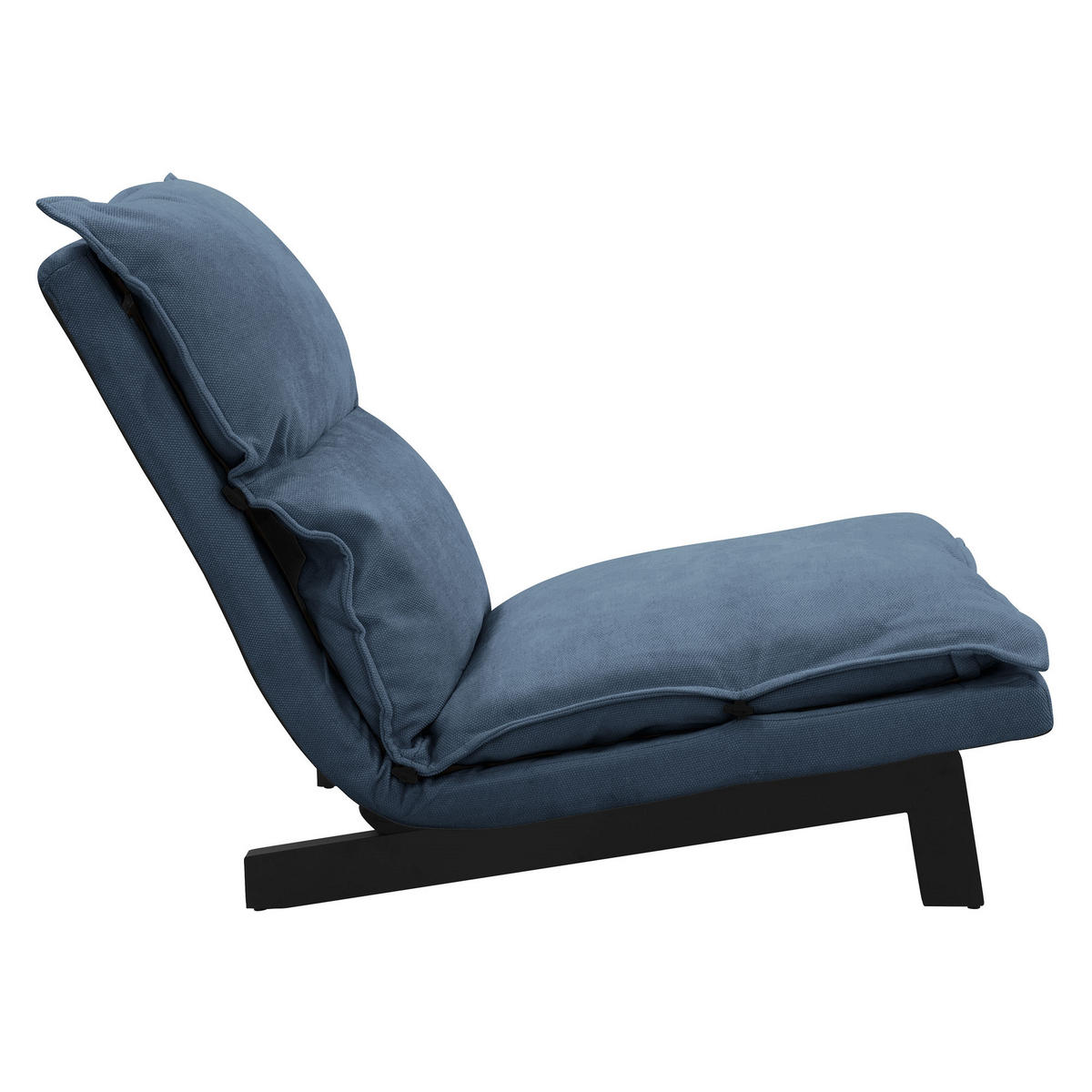 BODENSTUHL Blau - Blau/Schwarz, Textil/Metall (59/73.5/96cm) - ML-DESIGN