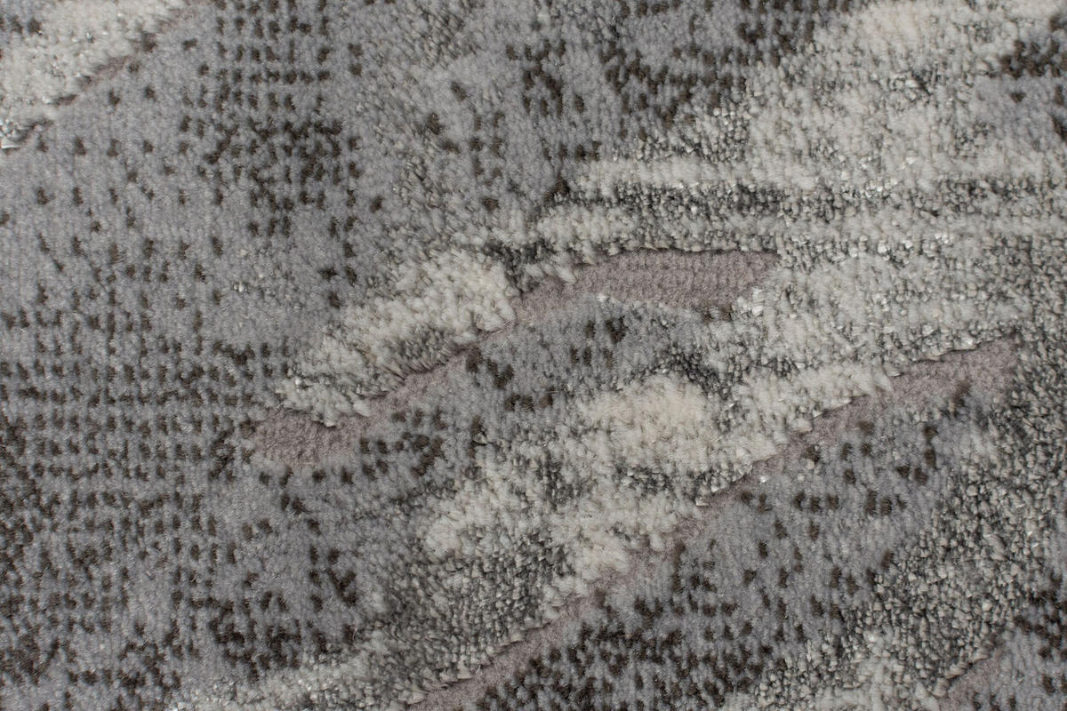 TEPPICH metallisch-Effekt modern OUSE ESME, Silber 200x290 cm - Silberfarben, Textil (200/290cm) - KADIMA DESIGN