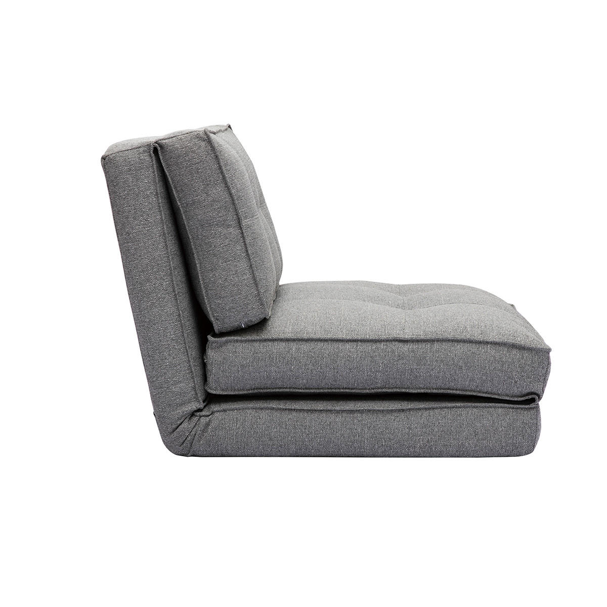 SCHLAFSESSEL Grau SALLY - Grau, Textil (85/65.5/74cm) - Miliboo