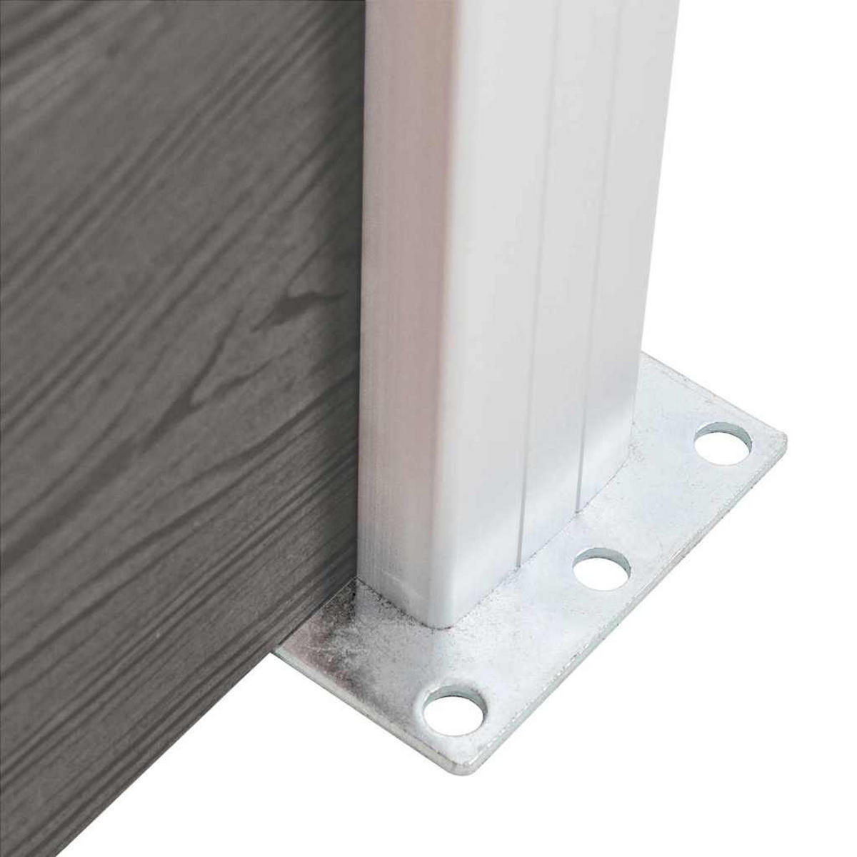 GARTENZAUN Wpc 175/105 Cm Grau - Grau, Holzwerkstoff (175/105cm) - vidaXL