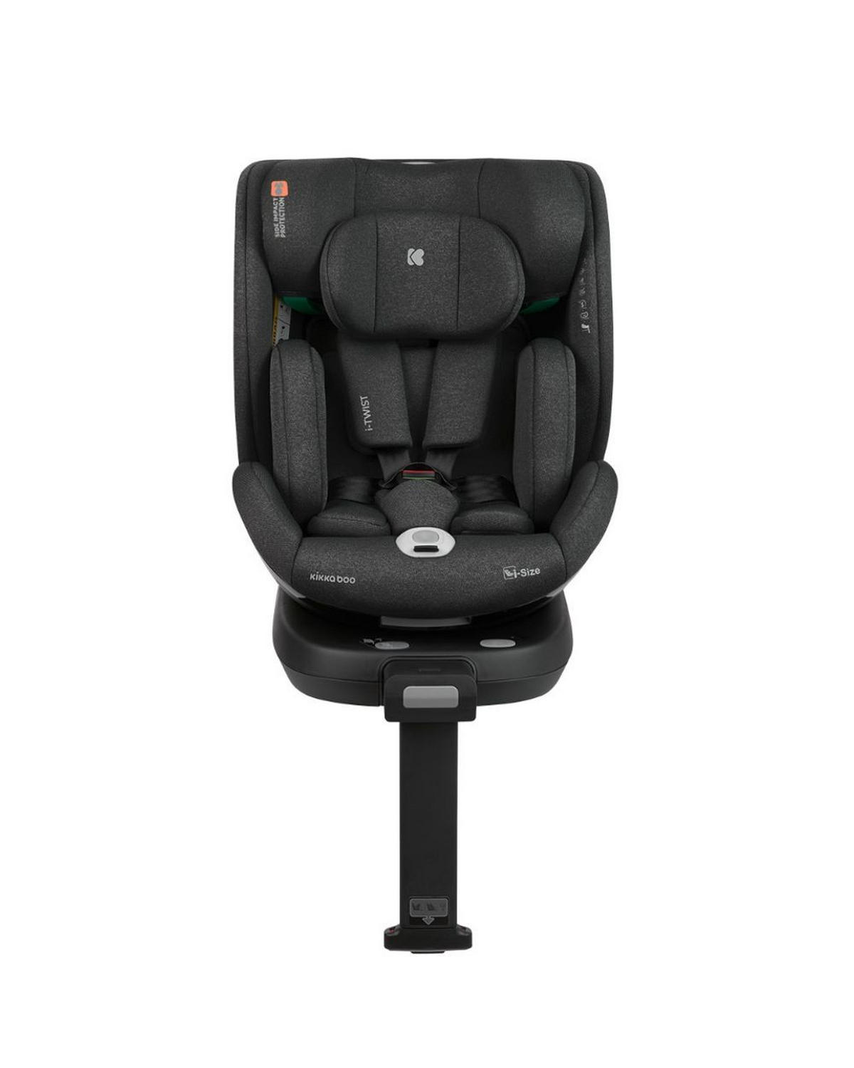 KINDERSITZ i-Twist i-Size schwarz (40-150 cm) Gruppe 0+/1/2/3 Stützbein Isofix - Schwarz, Kunststoff (43/62/55cm) - Kikka boo