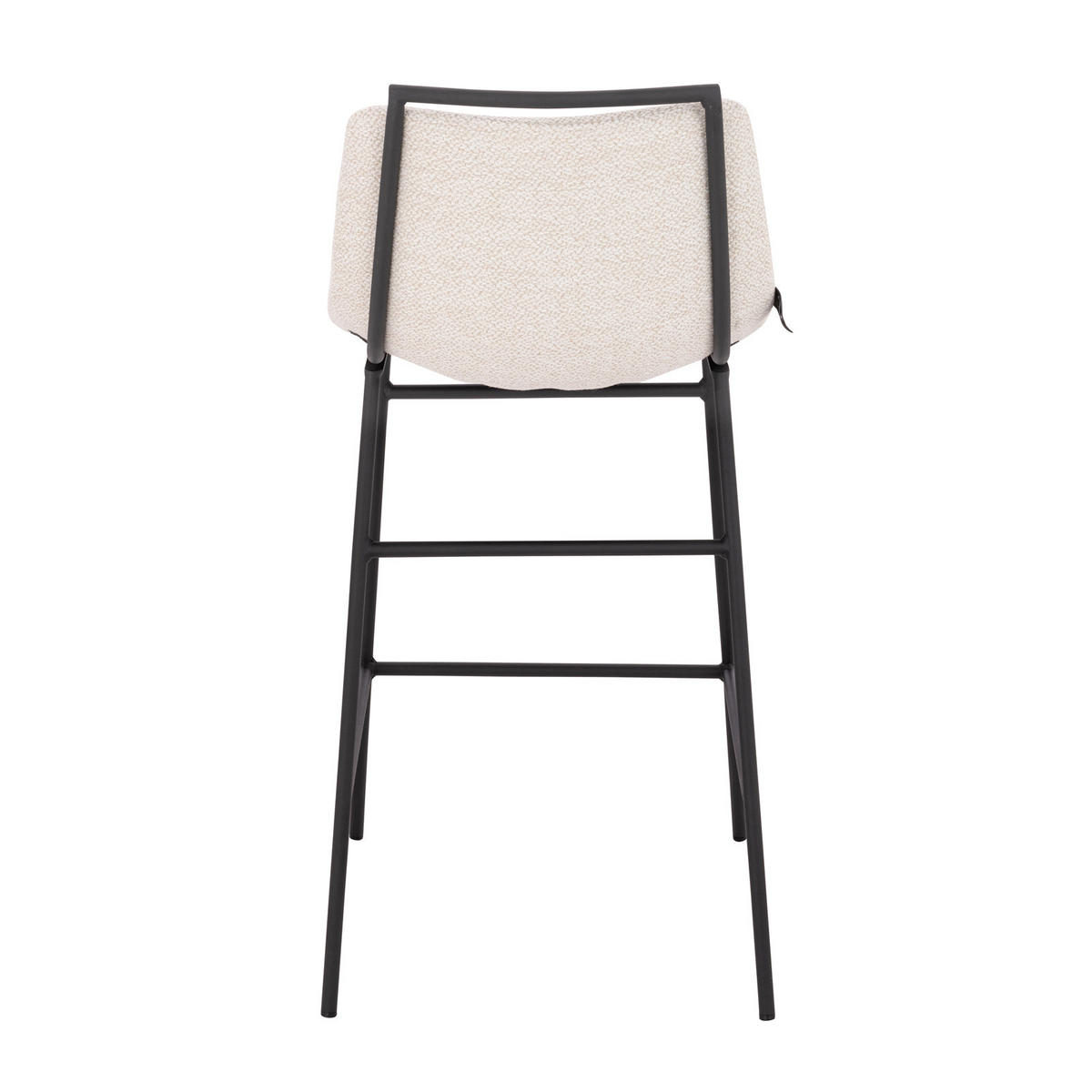 BARHOCKER CAMILLE 2er Set Boucle Weiß - Weiß, Textil (44/91/50cm) - SVITA