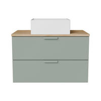 EINZELWASCHTISCH - 80 cm x 46 cm - Holz, Platte - Mandelgrün AVORELI - Grün, Holz (80/50/46cm) - Vente-Unique