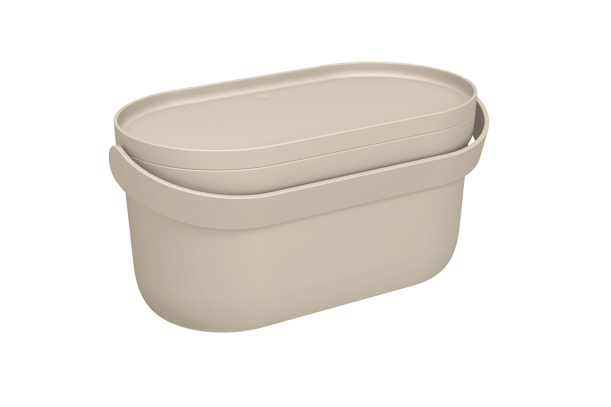 BIOMÜLLEIMER 5 L, sandbeige - Beige, Kunststoff (16/16/31cm) - GARANTIA