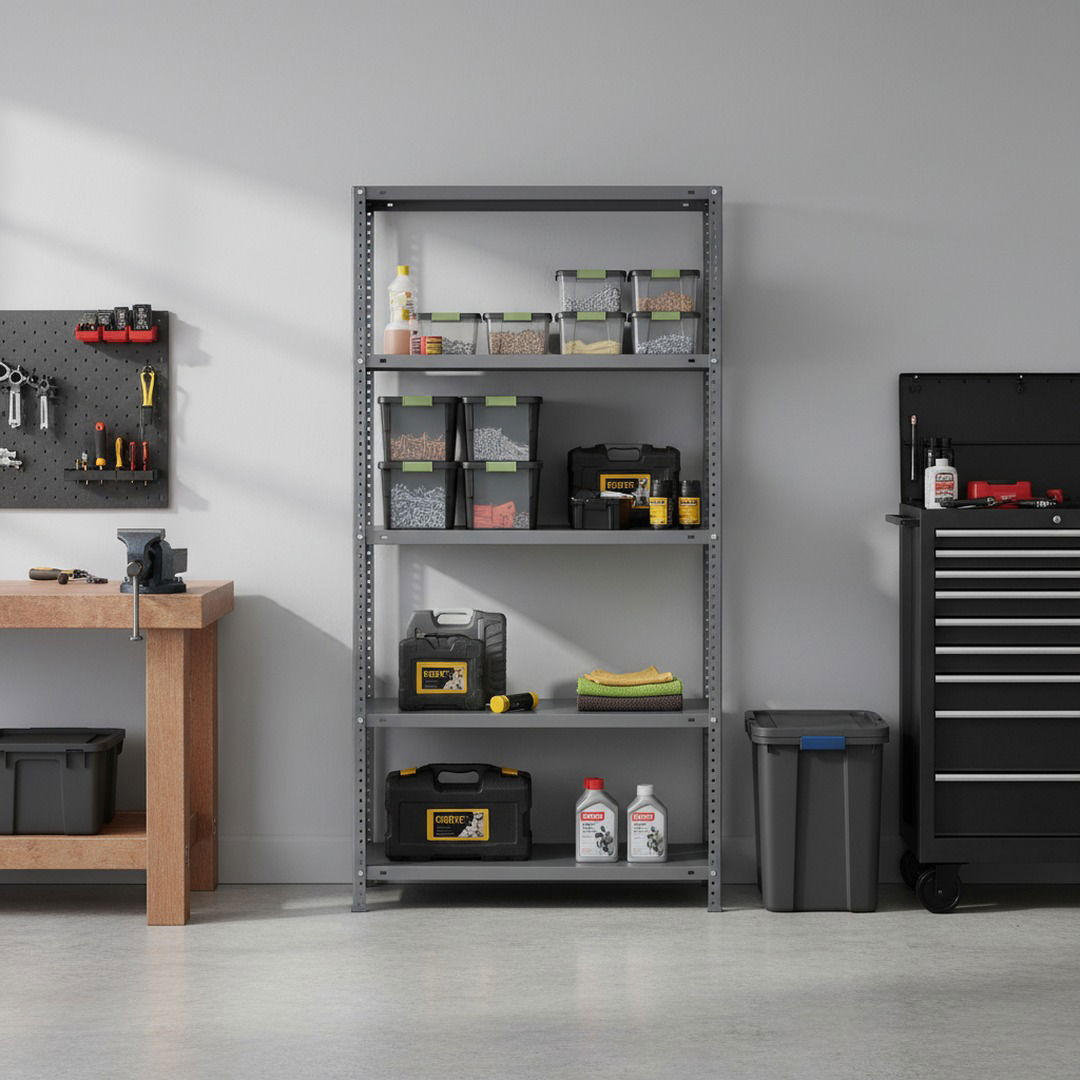 SCHRAUBREGAL PANDA | HxBxT 180x90x30cm | 5 Fachböden | Fachlast 100kg | Verzinkt - Silberfarben, Metall (90/180/30cm) - PROREGAL