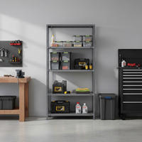 SCHRAUBREGAL PANDA | HxBxT 180x90x30cm | 5 Fachböden | Fachlast 100kg | Verzinkt - Silberfarben, Metall (90/180/30cm) - PROREGAL