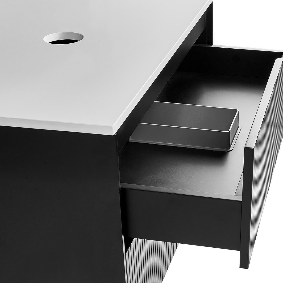 DULAP SUB LAVOAR montat pe perete 60 cm negru Quintela - negru, compozit lemnos (60/48/52cm) - Beliani