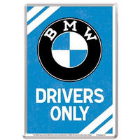 MINIBLECHSCHILD 10/14 cm BMW BMW Drivers Only - Multicolor, Metall (10/14/0.1cm) - Nostalgic-Art
