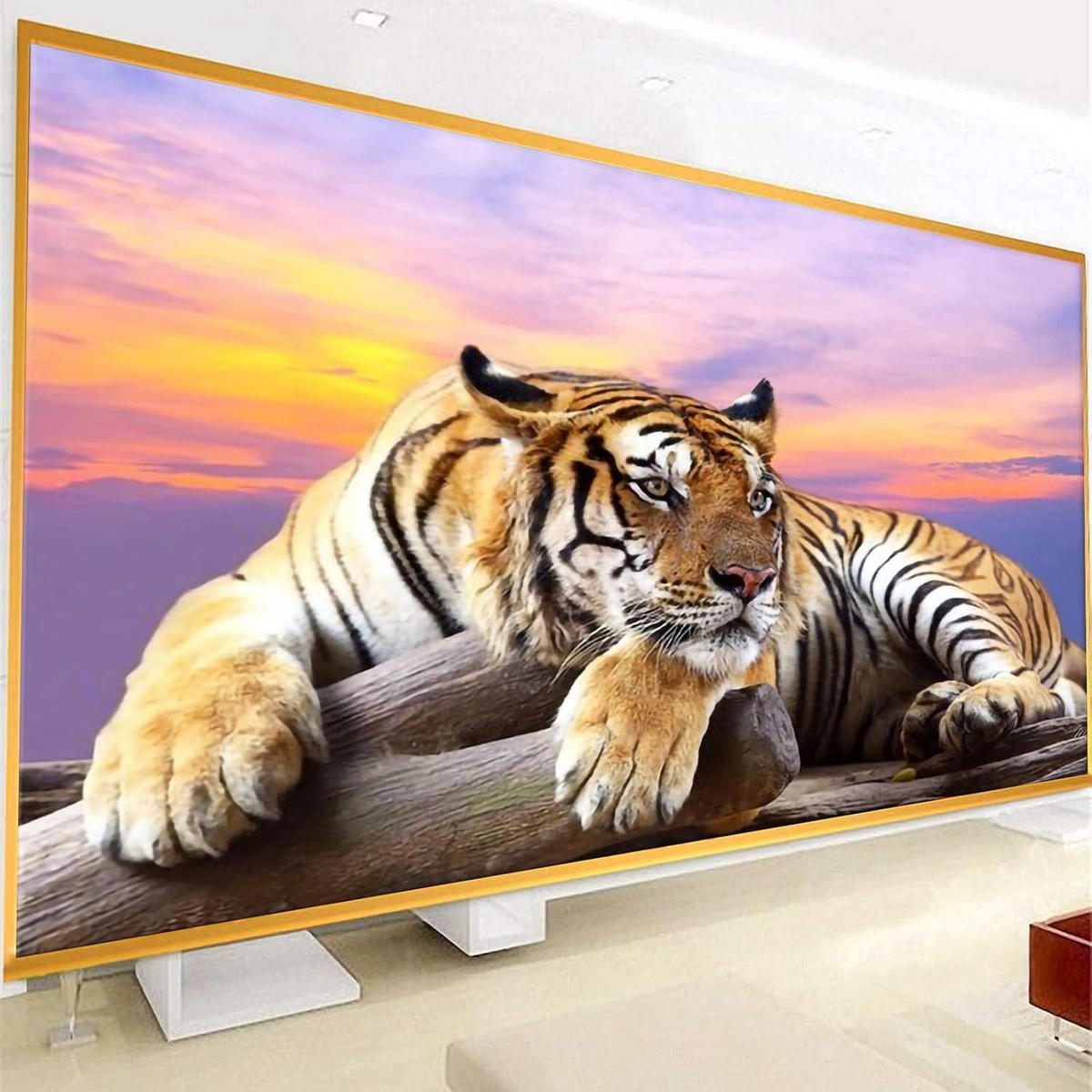 DIAMANTMALEREI Set Tiger 5D 100x40cm - Multicolor, Papier (40/0.5cm)