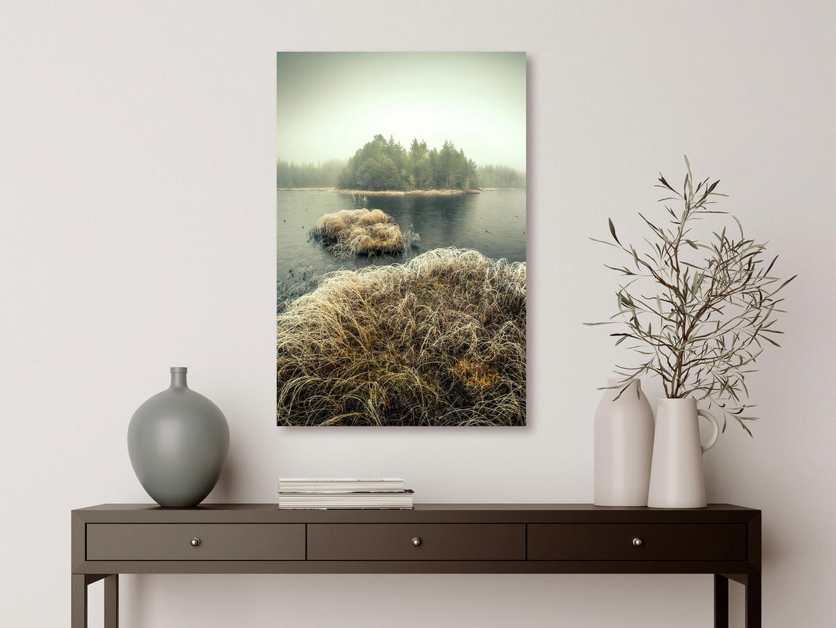 KUNSTDRUCK Braun 60/90 cm - Braun/Grün, Textil (60/90cm) - KUNSTLOFT
