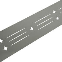 SICHTSCHUTZSTREIFEN Dekor Starline mit Lasermuster für Doppelstabzaun Steingrau 2,55m - Graubraun, Kunststoff (255/19cm) - ZAUN|ZU