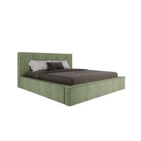 POLSTERBETT SANA 180x200cm Elegantes Polsterbett für modernen Wohnstil , Taschenfederkernmatratze LIORA(19cm), Grün - Grün, Holz (180/200cm) - Panda Möbel
