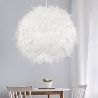 LED HÄNGELEUCHTE Feder-Kugel Weiß - Weiß, Metall (45/45/120cm)