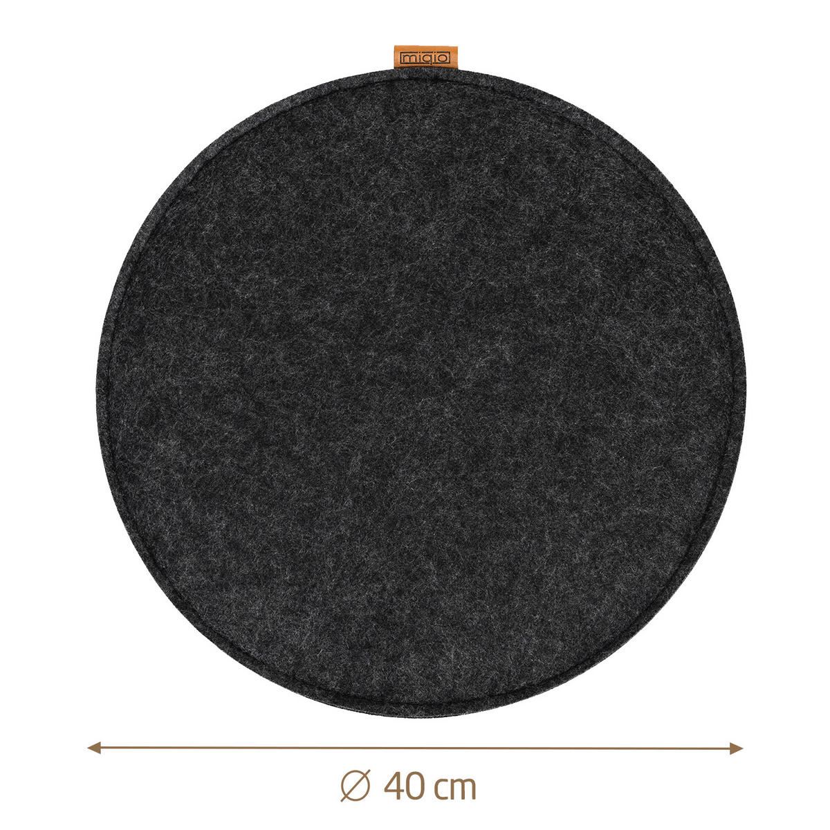 SITZKISSEN mit Antirutschnoppen 6er-Set - Dunkelgrau, Textil (40cm) - Miqio Design