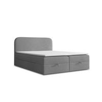 BOXBETT BOUCLE 2 180 x 200 Grau - Grau, Textil/Metall (180/200cm) - VLR BEDS