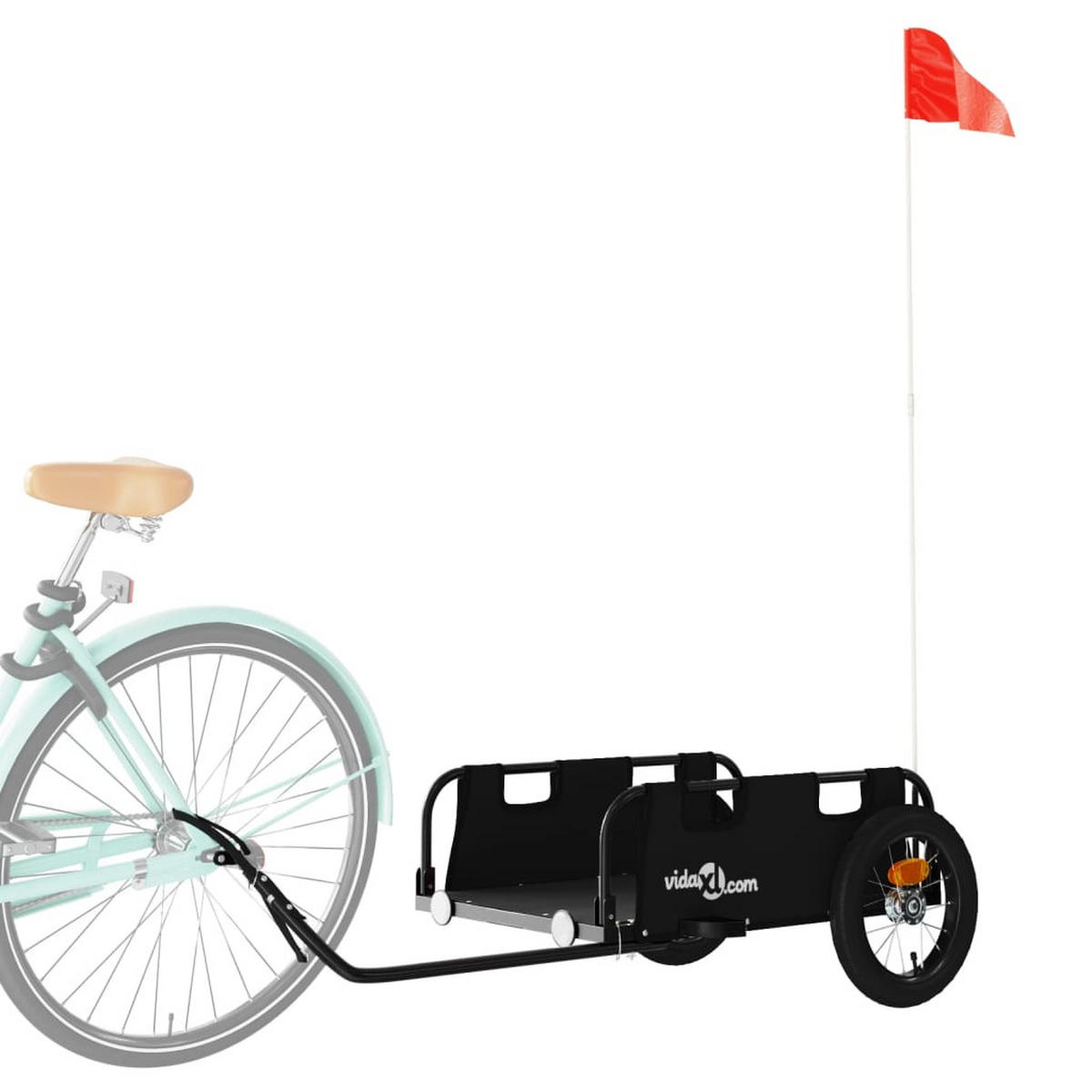 FAHRRADANHÄNGER Schwarz Oxford-Gewebe Und Eisen - Schwarz, Metall (53/33/122cm) - vidaXL