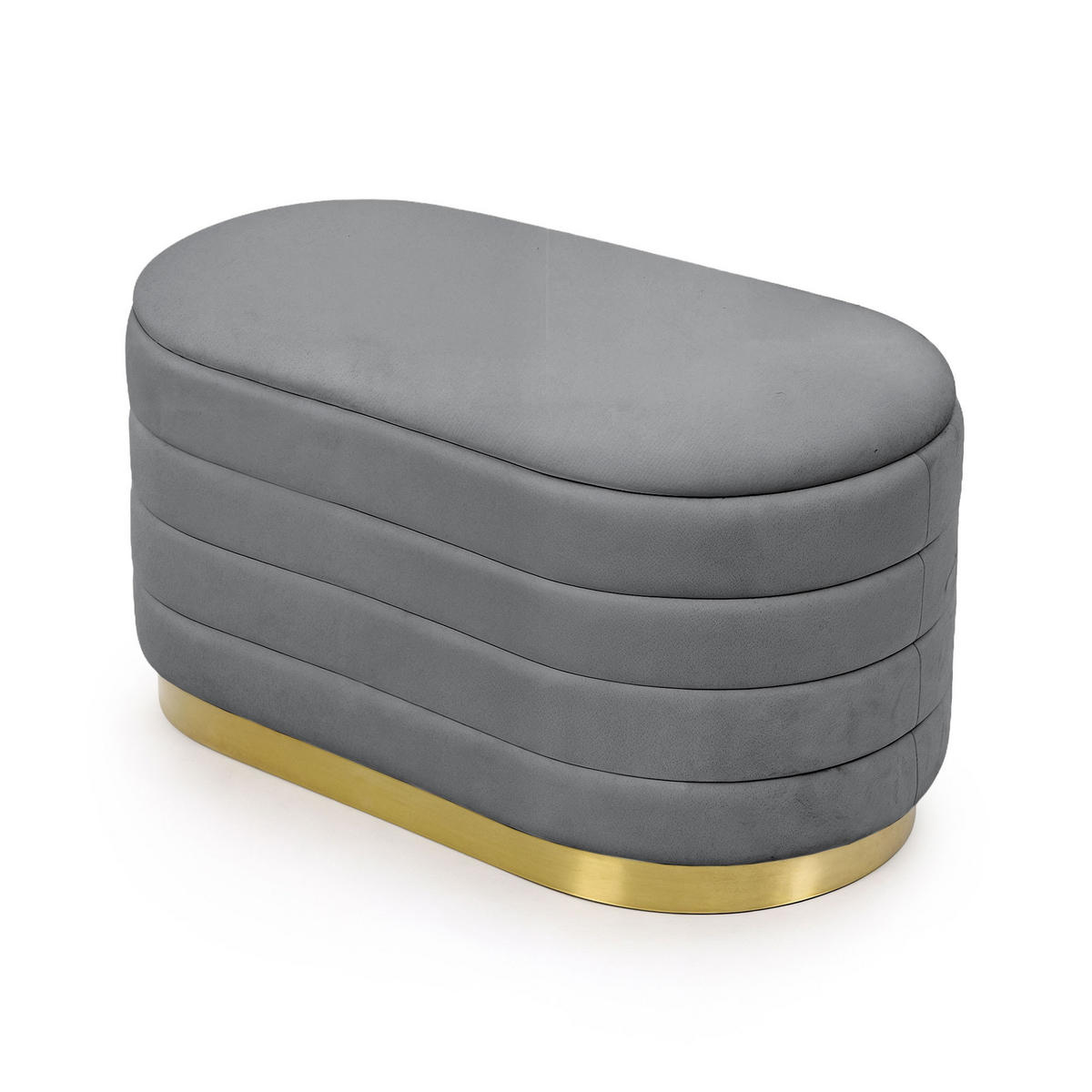 POLSTERBANK mi Stauraum Graphit - Grau, Textil (42/42/42cm) - RAUMHIRSCH FURNITURE