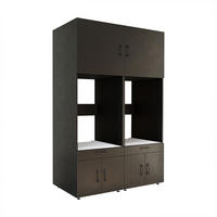 WASCHMASCHINENSCHRANK Serie 3 134cm Breit, 205cm Hoch - Schwarz, Holzwerkstoff (134/205/67cm)