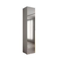 DREHTÜRENSCHRANK 236.7/50/47 1-türig - Goldfarben/Weiß, Holz/Metall (50/236.7/47cm) - Abiks Möbel