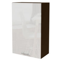 KÜCHENHÄNGESCHRANK Essen W4/60/1 Weiß Hochglanz / Lava Matt 60 / 32,5 / 96cm - Dunkelgrau/Weiß Hochglanz, Holz/Holzwerkstoff (60/96/32.5cm) - Feldmann-Wohnen