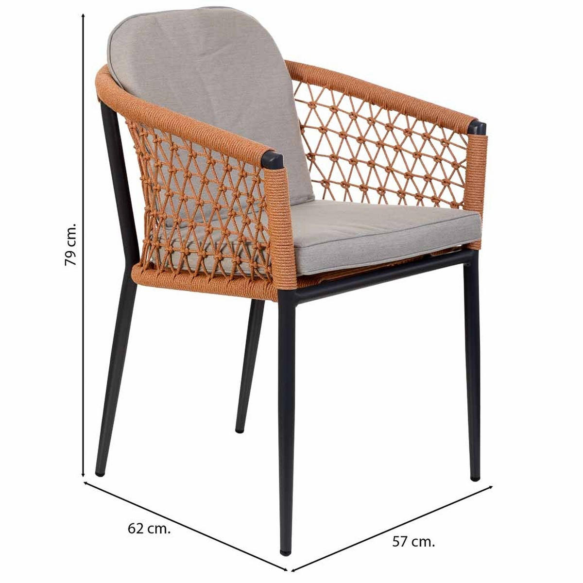 STUHL, beige, 57x62x79cm - Beige, Naturmaterialien (57/79/62cm) - Wanderlust