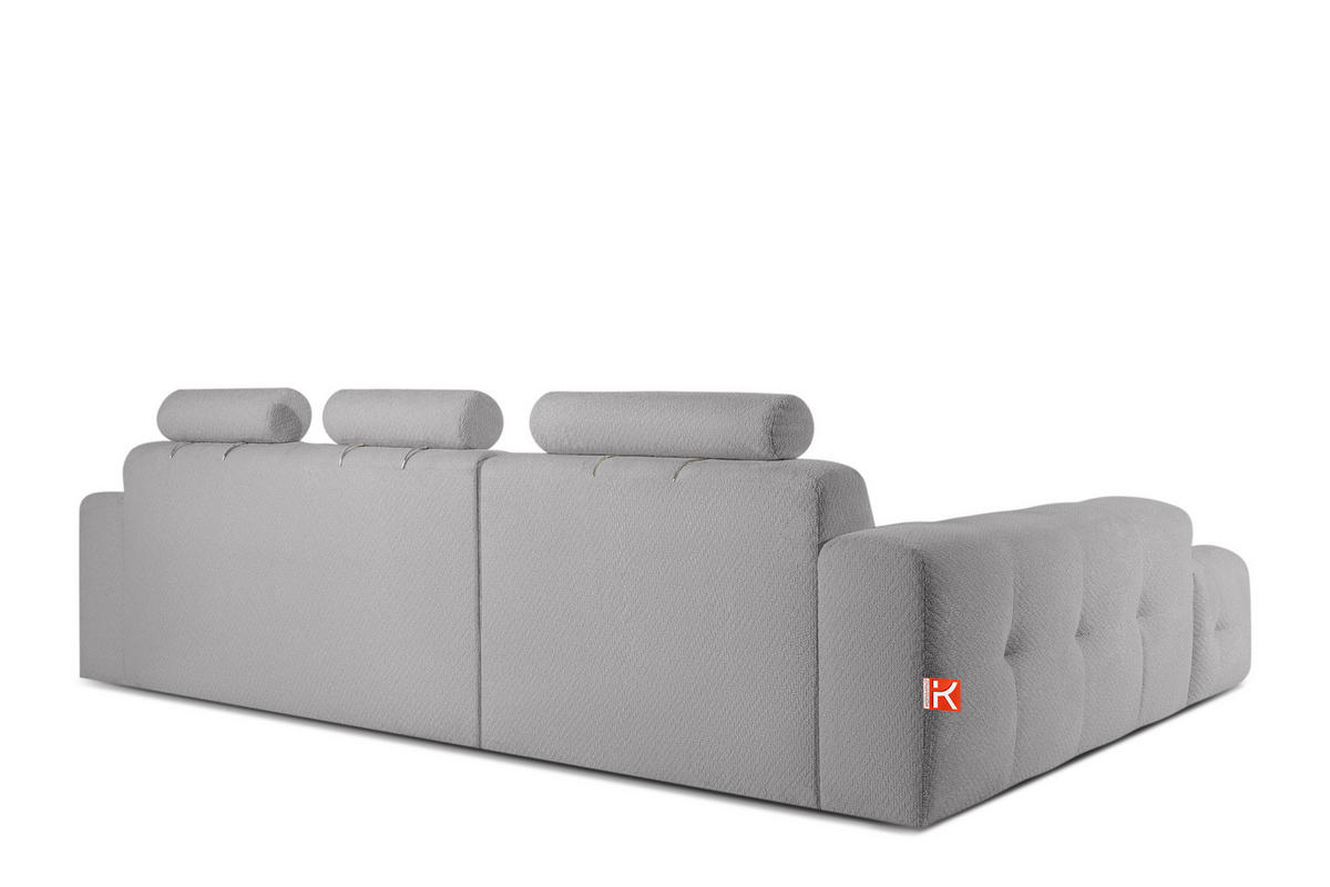 POLSTERMÖBELSET ALIGRA, 2-tlg, Hellgrau - Hellgrau, Holz/Holzwerkstoff (290/90/191cm) - KONSIMO®