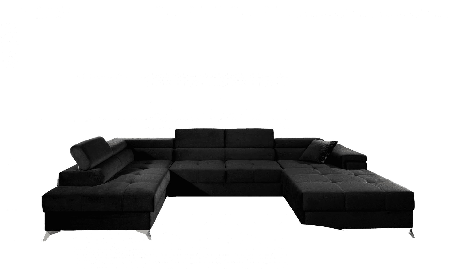 Eltap Wohnlandschaft Schwarz 345x90x202 cm