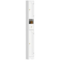 HOCHSCHRANK DE-08532 mit Schublade & gewölbten Türen Weiß - Weiß, Holzwerkstoff (20/185/20cm) - ComfortXL