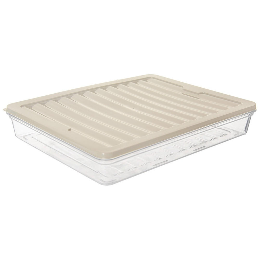 LEBENSMITTELBEHÄLTER flach 2 l Cremeweiß - Creme, Kunststoff (22.5/4.5/28.5cm) - Orion 