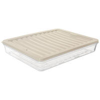 LEBENSMITTELBEHÄLTER flach 2 l Cremeweiß - Creme, Kunststoff (22.5/4.5/28.5cm) - Orion 