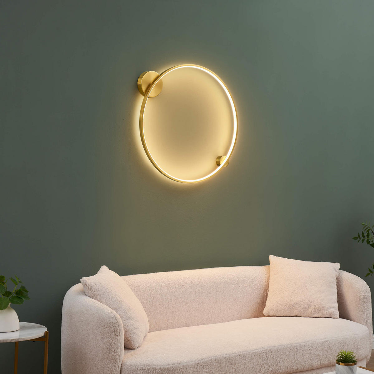 DECKENLEUCHTE Ceira, Messing, 63cm, Dimmbar - Goldfarben, Metall (63/60/60cm) - KOSILUM