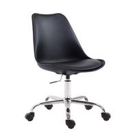 BÜROSTUHL Toulon, Kunststoff Schwarz - Schwarz, Textil/Metall (48/52/54cm) - TPFLiving
