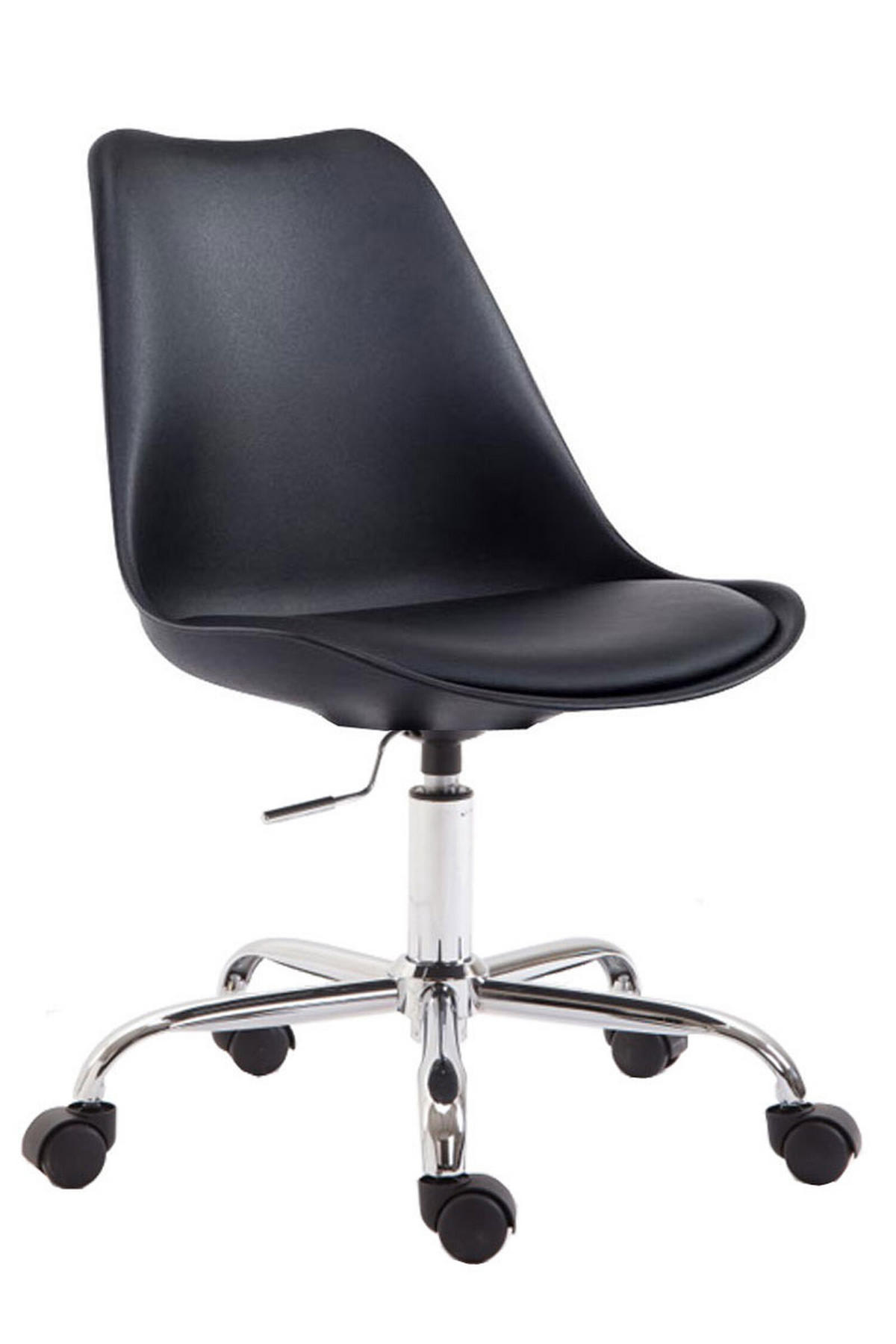 BÜROSTUHL Toulon, Kunststoff Schwarz - Schwarz, Textil/Metall (48/52/54cm) - TPFLiving