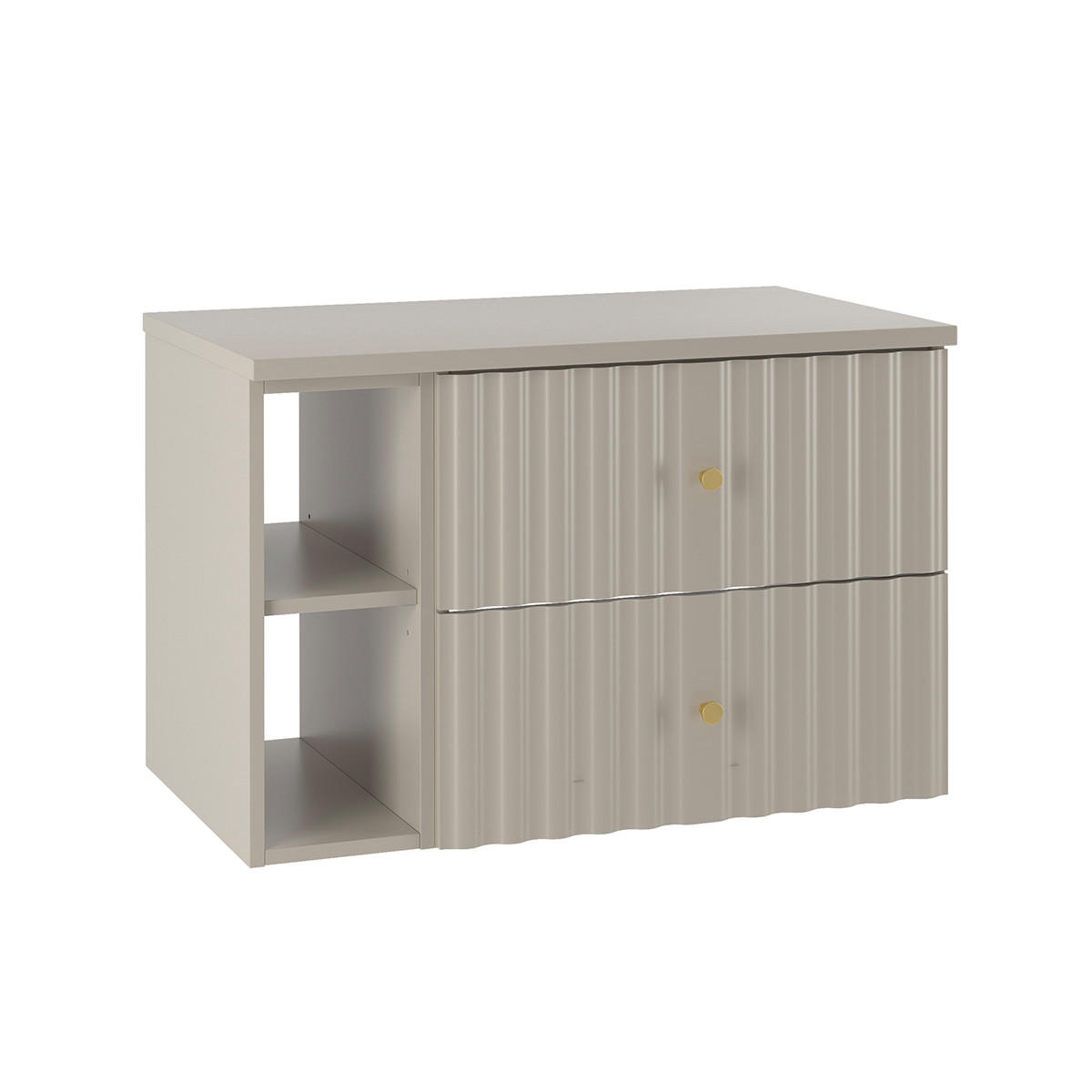 WASCHTISCHUNTERSCHRANK 80.6cm Izae Kaschmir - Beige, Holzwerkstoff (80.6/52.2/46.5cm) - Petits-meubles
