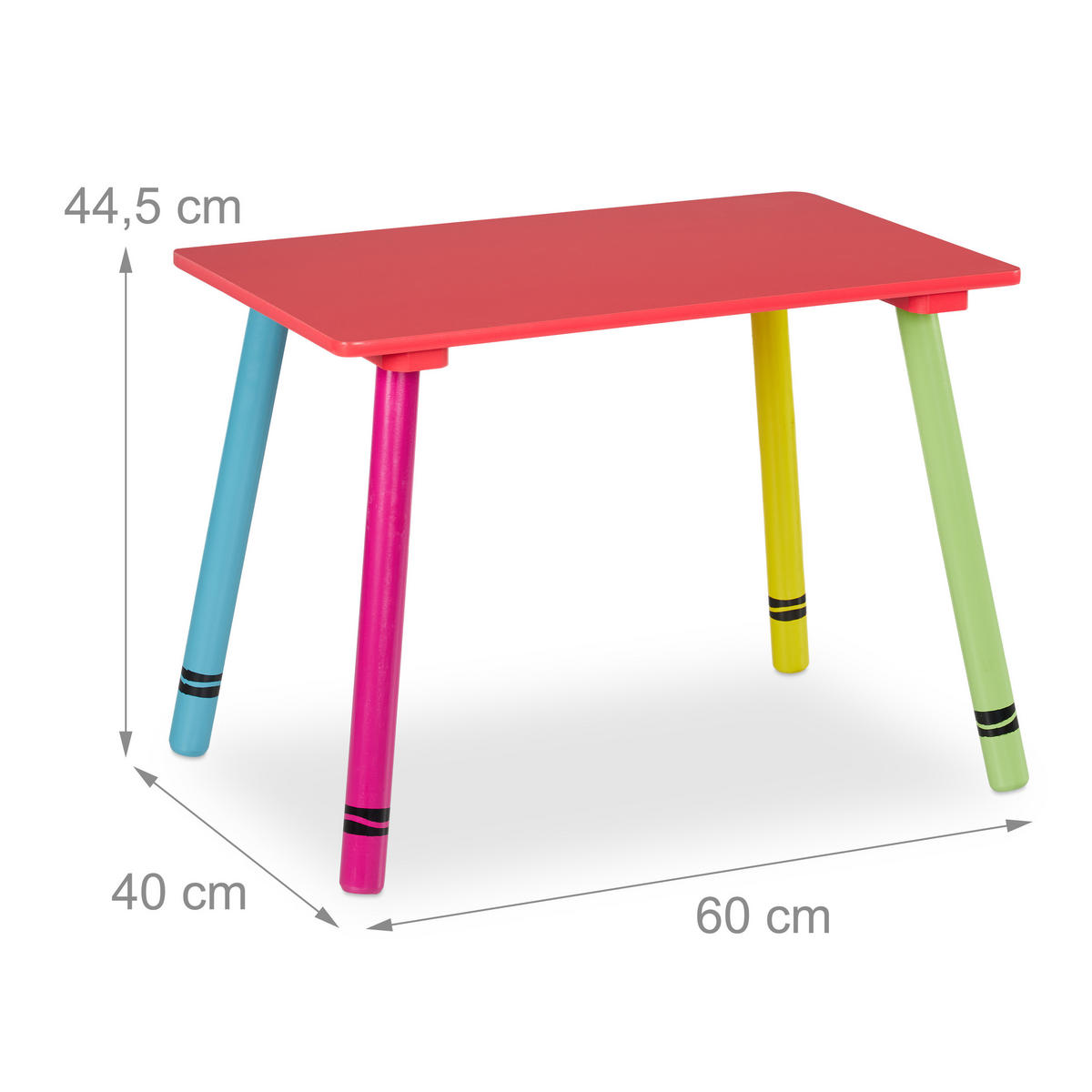 KINDERSITZGRUPPE - Rot, Holz/Holzwerkstoff (60/44.5/40cm) - Relaxdays