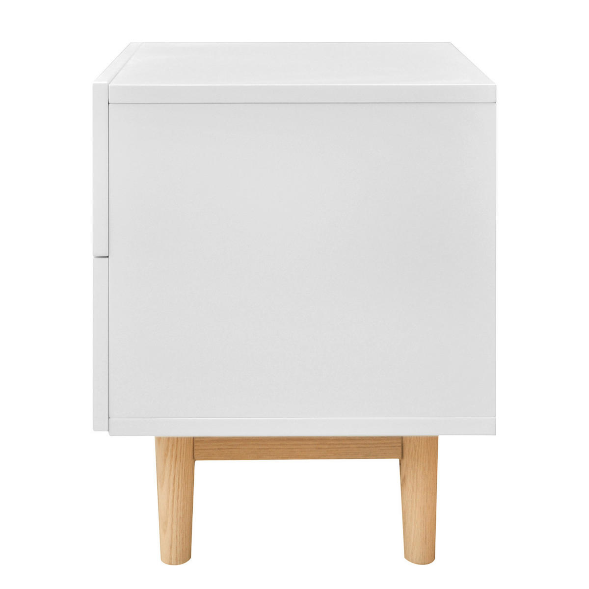 NACHTSCHRANK - Eichefarben/Weiß, Holzwerkstoff (55/50/40cm) - home24